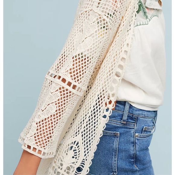 Anthropologie Ama Crocheted Kimono OS NWT - Picture 4 of 5
